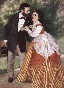 Pierre-Auguste Renoir Alfred Sisley and His wife oil painting on canvas